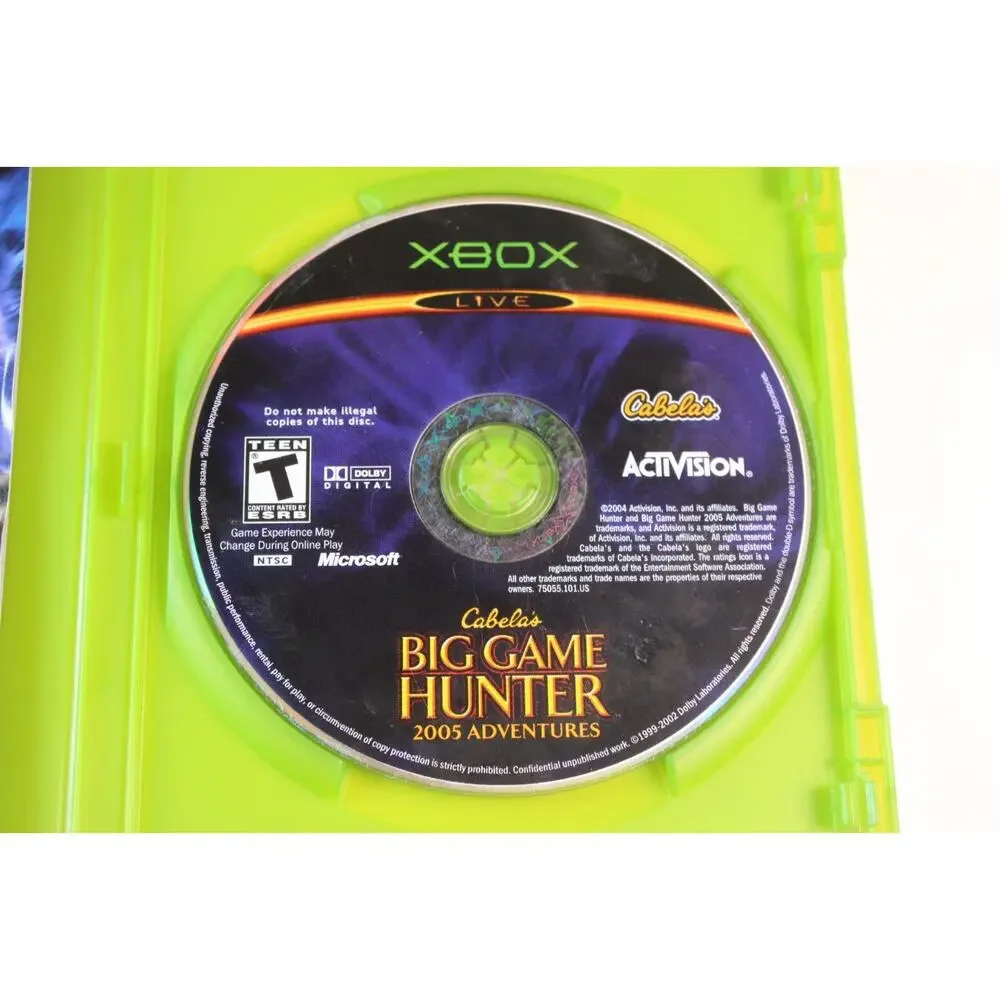 2 games Lot: Cabela’s Deer Hunt: 2005 + Big Game Hunter 2005 (Microsoft Xbox)